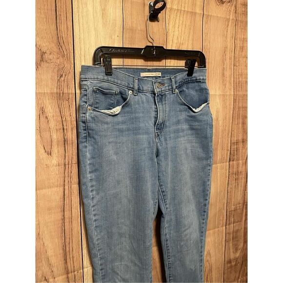 Levis size 30 blue classic crop jeans denim womens pants - Picture 3 of 6